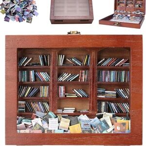 Miniature Bookshelf Puzzle Box New